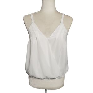 INC International Concepts White Bubble Hem Tank Top Size XSmall